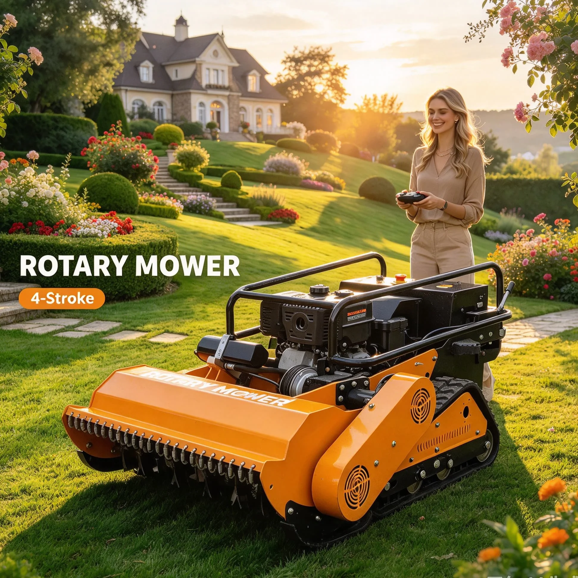 Customized autonomous lawn mower self-propelled garden mower zero turn grass cutting machine for large area professional mowing