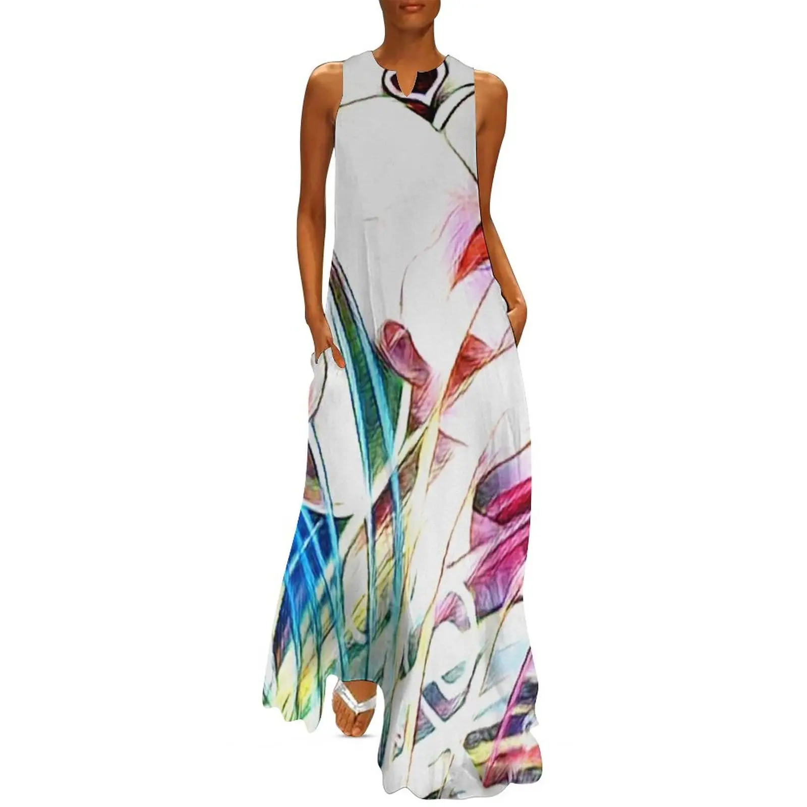 Earth - Haitian Island Spirits 02 Long Dress Women's clothing chic and elegant woman dress elegant dresses for women