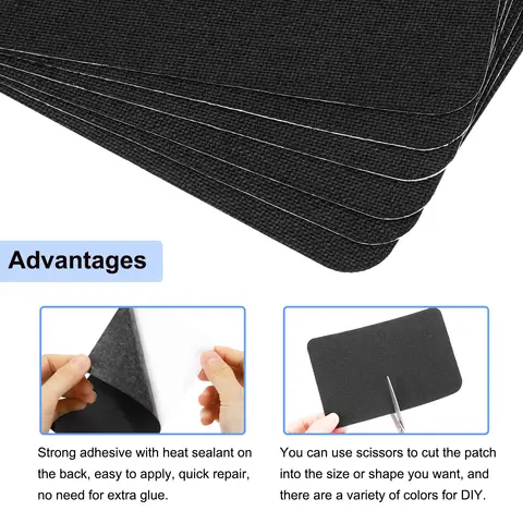 6 st reparationslappar självhäftande linnetygslappar soffatygsreparationslapp för möbler soffareparation klädreparation 10 best sales självhäftande lapp - №6