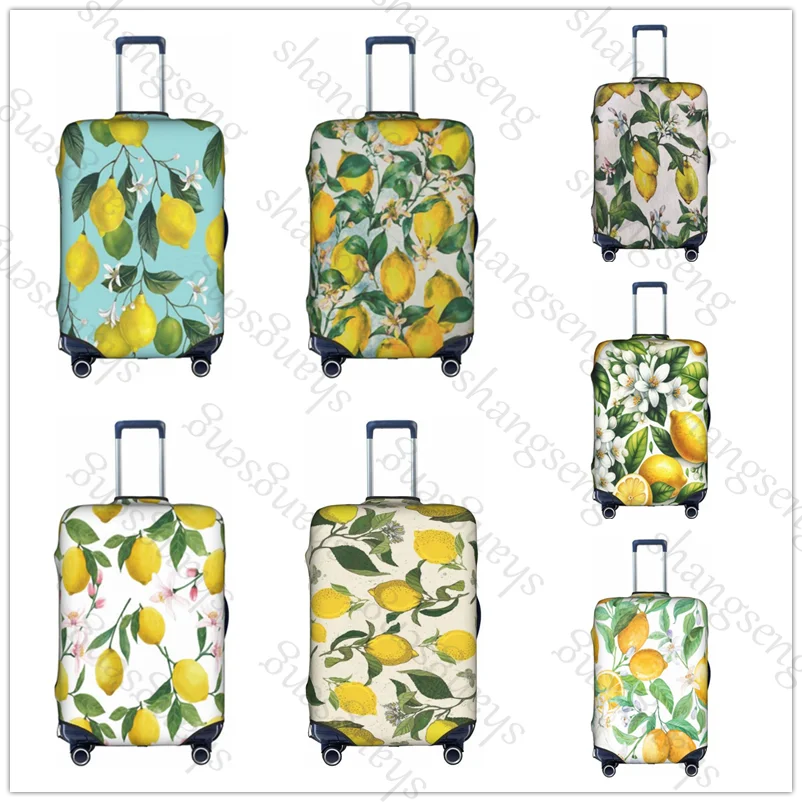 

Thick Elastic Luggage Protective Cover Zipper Suit For 18-32 inch Bag Suitcase Covers Travel Accessories Lemon fruit