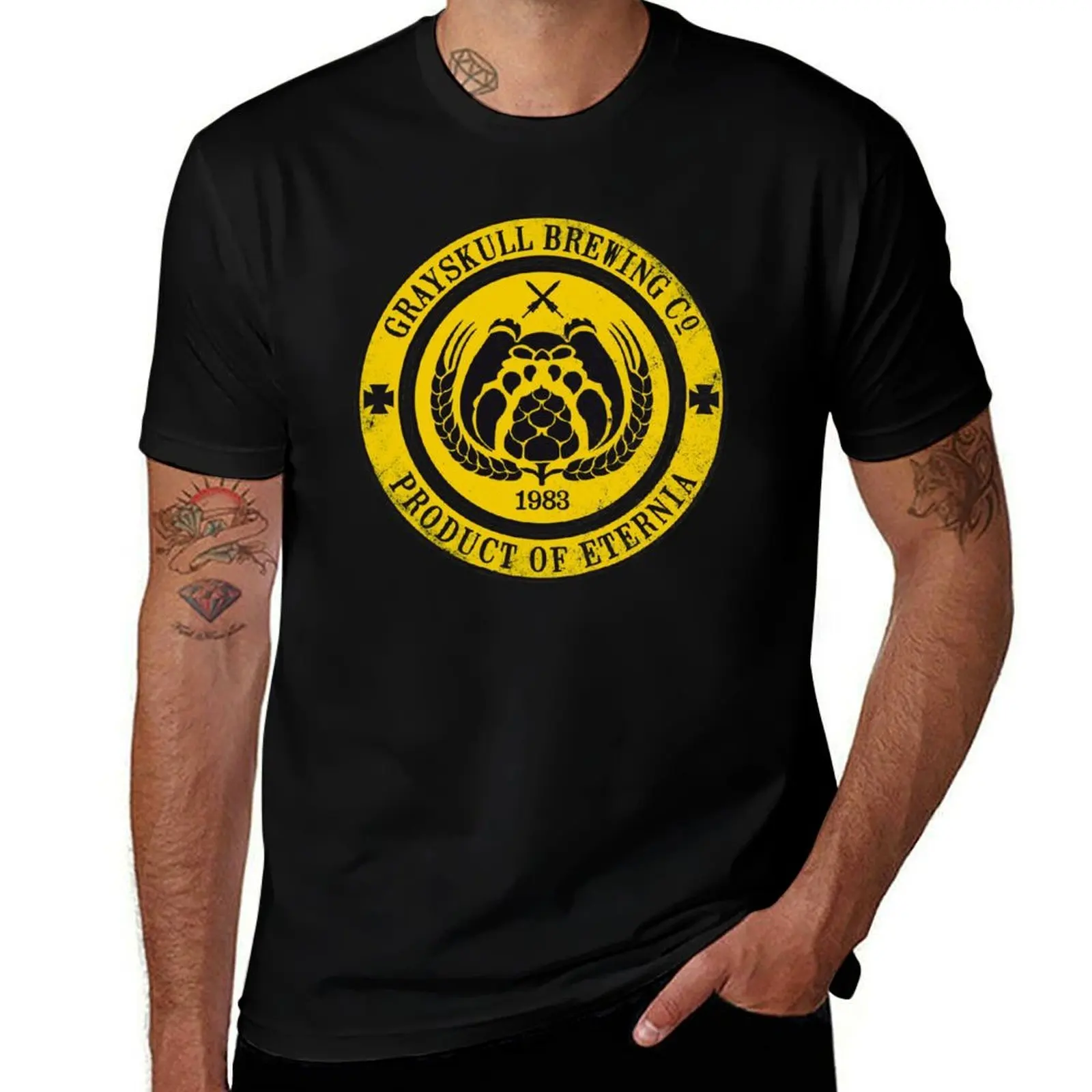 

Grayskull Brewing Company - Yellow T-Shirt cotton t shirts high quality t shirt for man 100 percent cotton T-Shirt