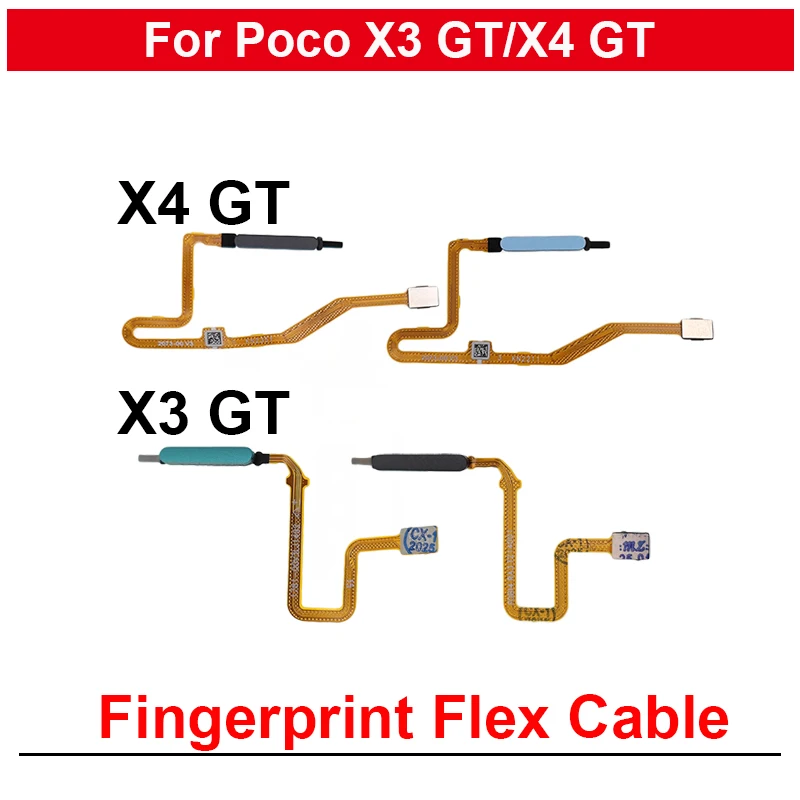 

For Xiaomi Poco X3 GT X4 GT Fingerprint Sensor Flex Button Touch ID Flex Cable Replacement Parts