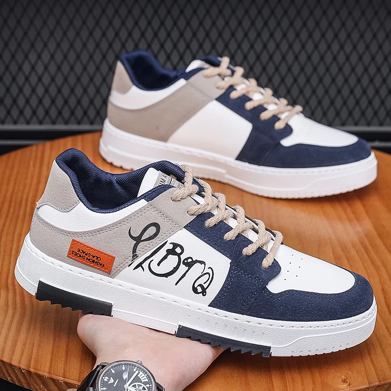 

2025 Viral Men's Fashion Sneakers - Chunky Sole Hong Kong Style Height Boost Breathable Comfortable Daily Commute