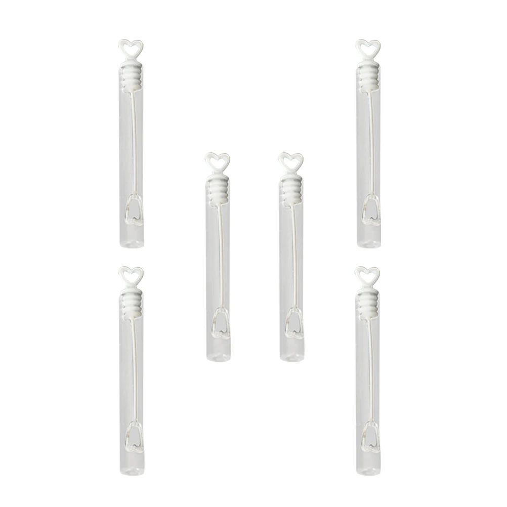 48pcs Empty Bubble Bottles Love Heart Shape Plastic Kid Party Favors Wedding Baby Shower Graduation Lightweight No Soap