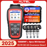 Autel MaxiTPMS TS508WF KIT TPMS Diagnostic Tool Via 4pcs Autel MX-sensors, OBD2 TPMS Relearn Tool Free Update, Upgraded Of TS508