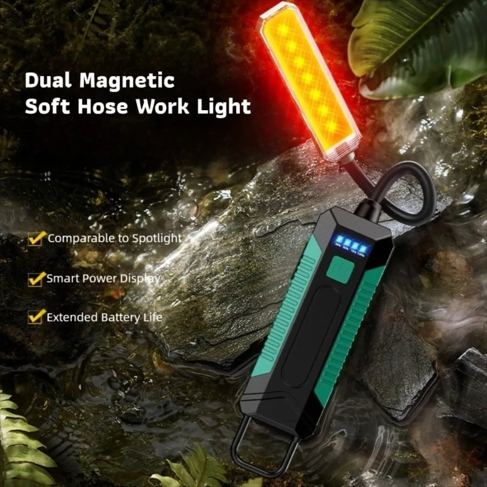 

Водонепроницаемый перезаряжаемый рабочий фонарь, ультраяркий, для авторемонта и обслуживания, с красным мигающим предупреждающим светом, с мощным магнитом