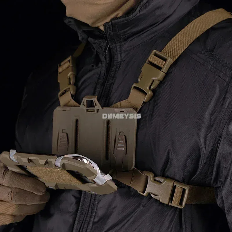 لوحة ملاحة تكتيكية قابلة للطي MOLLE حامل هواتف محمولة حامل ملاح سترة حقيبة صدر لوحة إدارية إكسسوارات سترة صيد #6