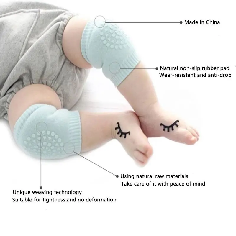 1 Pair Baby Knee Pad Kids Safety Crawling Elbow Cushion Infant Toddlers Baby Leg Warmer Knee Support Protector Baby Kneecap