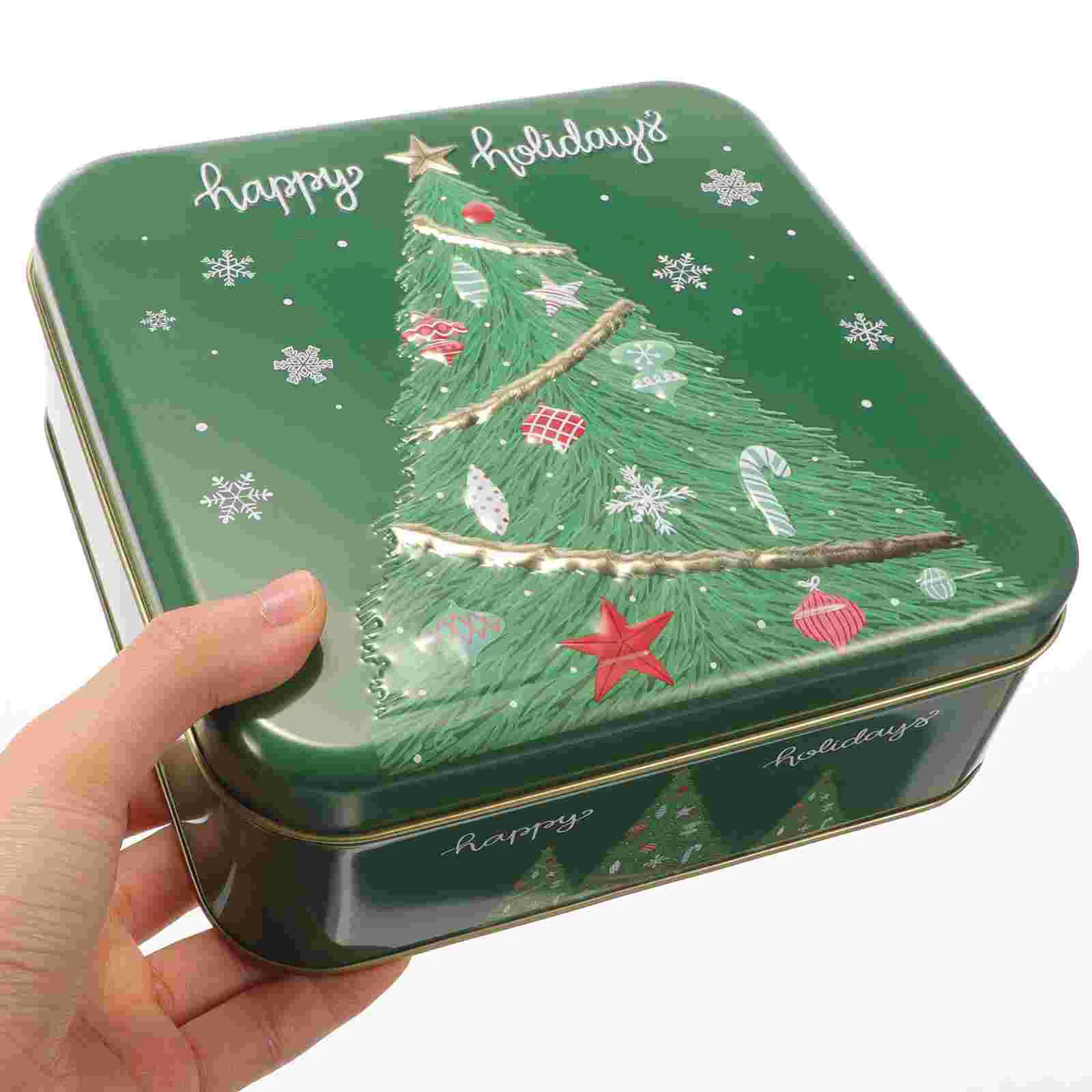 Christmas Gift Box Cookie Containers with Lids Boxes for Giving Chocolate Gifts Large Tins Jar Party Candy