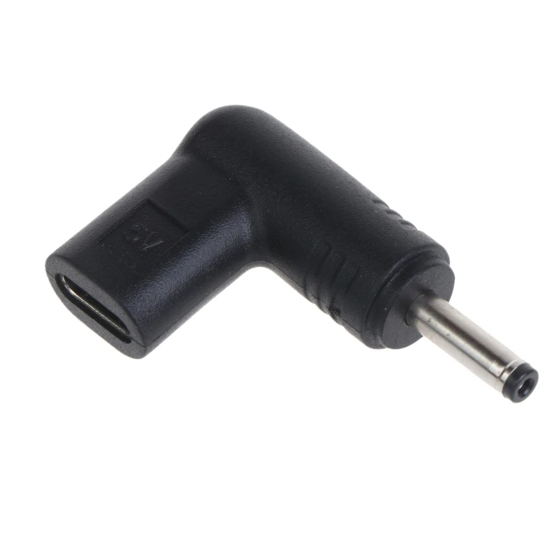 Type-C Female to 3.5mmx1.35mm Male Plug Adapter Right Angled Converter Connector