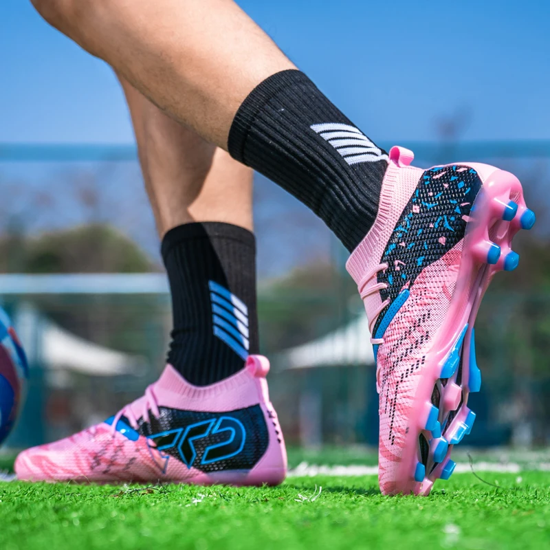 Scarpe da calcio da uomo di alta qualità Scarpe da calcio da allenamento FG Scarpe da ginnastica antiscivolo per erba artificiale Scarpe da calcio per esterni della lega sociale