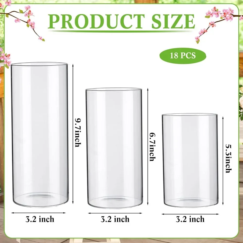 Flower Vase 18 Pieces Luxury Home Decor Wedding Decoration Vase Vases Center of Wedding Tables Decorations Room Table Garden