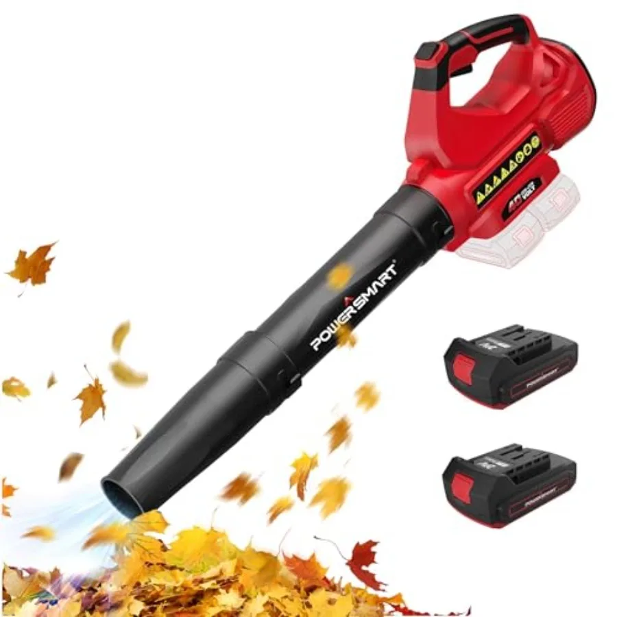 

650CFM 160MPH Cordless Leaf Blower 40V Lighweight Leaf Blower 2 Speed Mode with 2PCS 2.0Ah Batteries and Chargers Perfect for Q