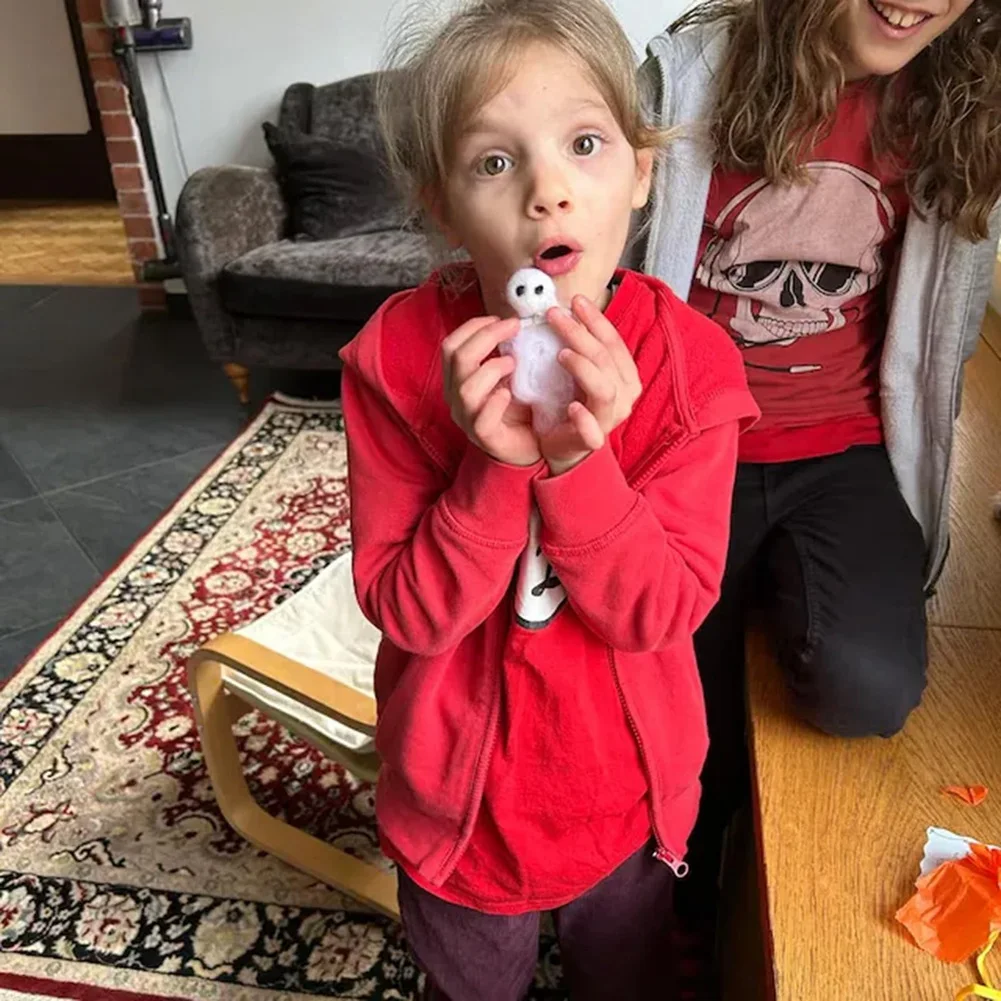 Fantôme en Feutre de Décoration d'Halloween, Interrupteur Cadeau Amusant pour Amis et Famille, 2 Pièces