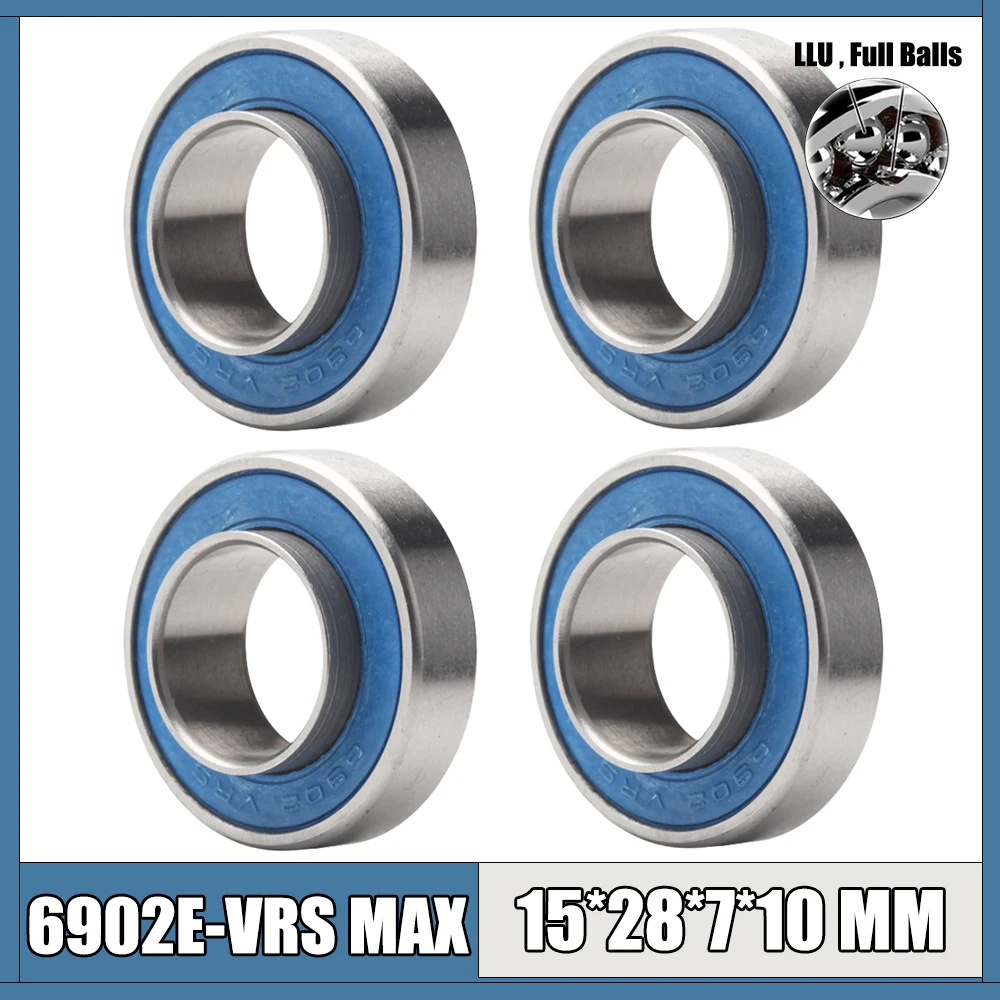 6902E-VRS MAX łożysko 15*28*7*10mm 4 szt. pełne kulki rama rowerowa obroń części naprawcze 6902 2RS RSV łożyska kulkowe 6902-2RS
