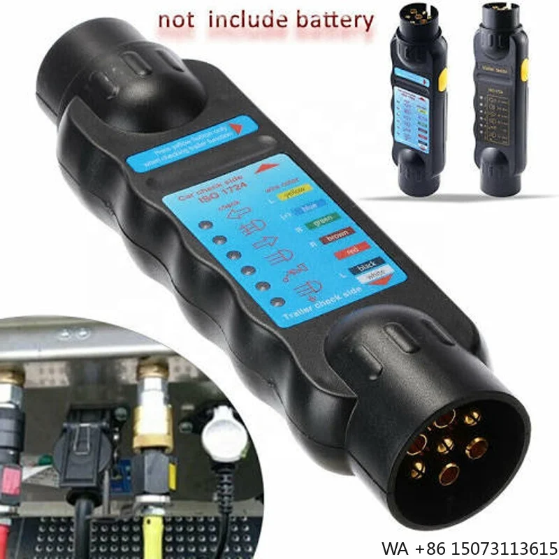 

7-контактный тестер вилок и розетки прицепа, инструмент для проверки проводки автомобильной световой цепи