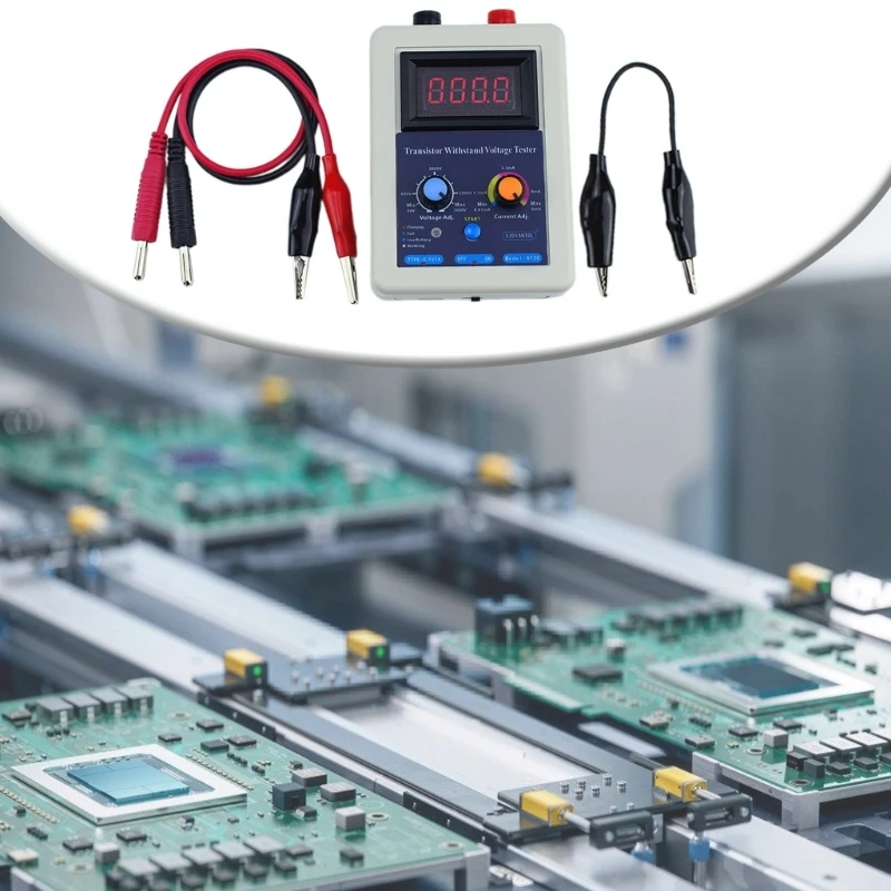 Juego herramientas prueba precisas IGBT/MOS/MOVs probador voltaje soportado 0-3800V con línea prueba a juego para