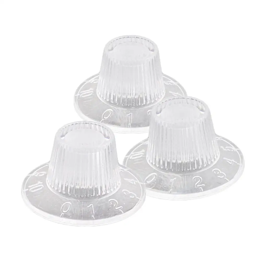 Acrylic Plastic Guitar Parts Transparent Tone Volume Control Knob Amp Amplifier Knob Musical Instrument Accessories for