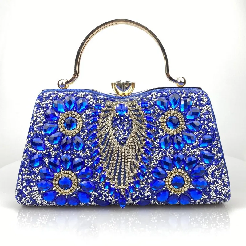 -Border New Arrival Women's Bag-Border Evening Bag Shiny Banquet Clutch Socialite Dress Evening Bag