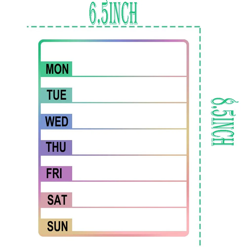 Weekly Planning Calendar Stickers White Planner Tags Office Schedule Label 8.5×6.5inch 30Pcs