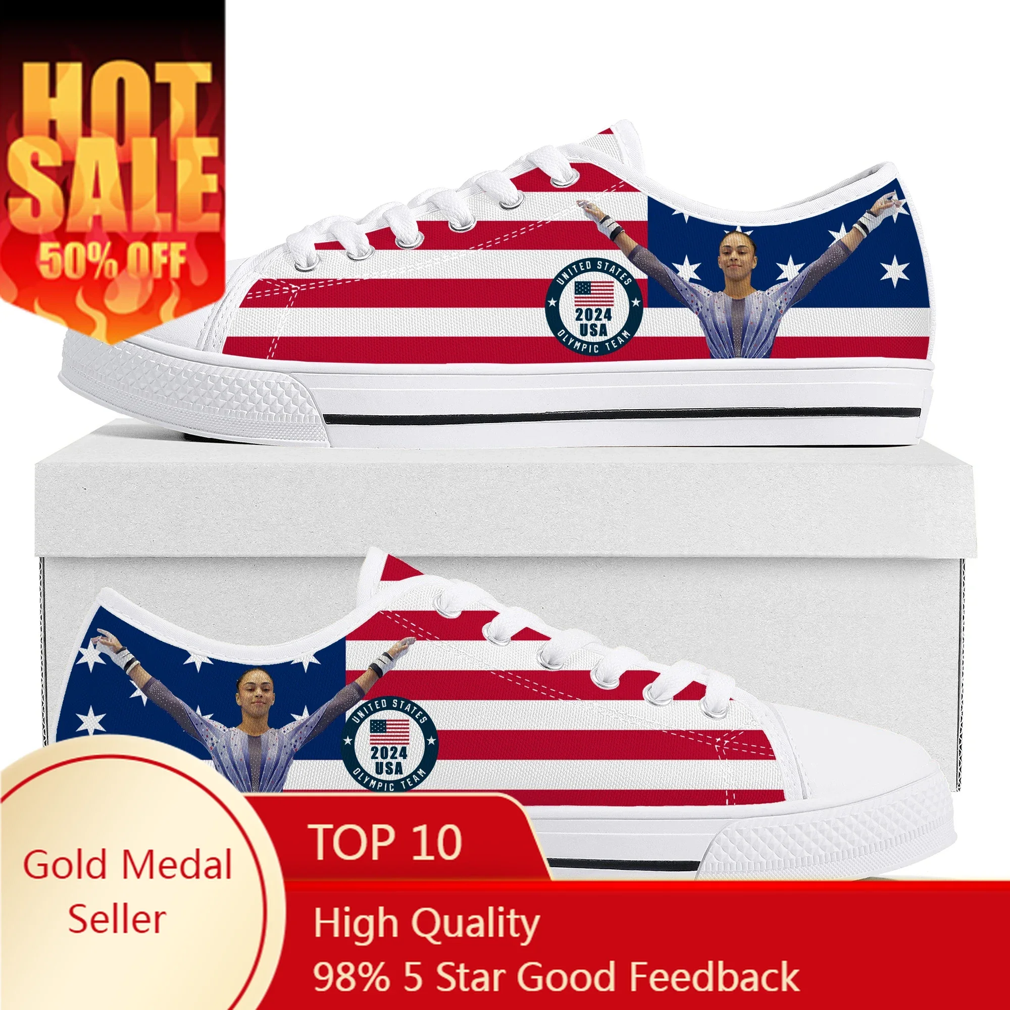 

Hezly Rivera Gymnastics Champion Low Top Sneakers Men Women Teenager High Quality Shoes Canvas Sneaker Couple Custom Made shoe