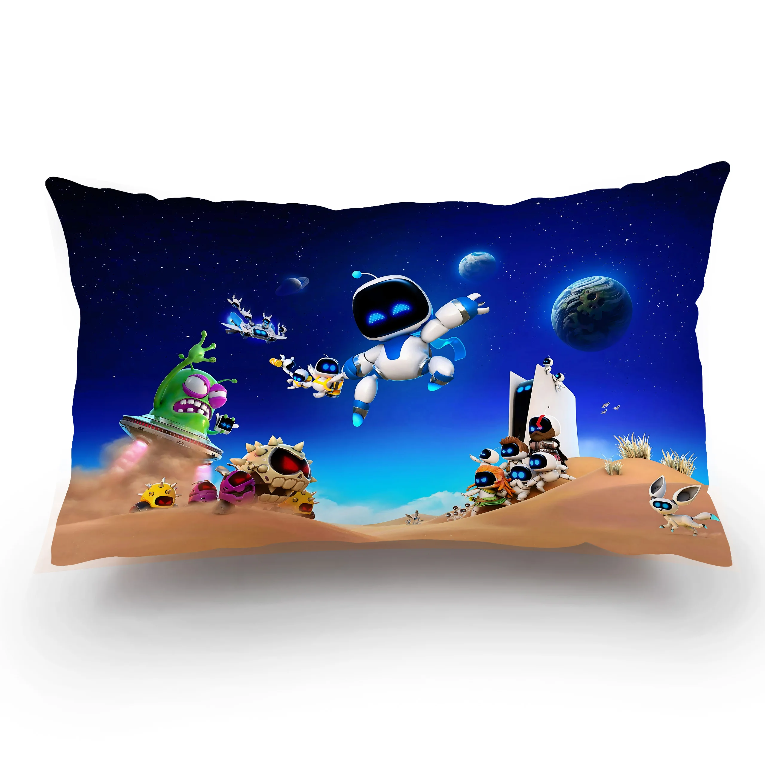 Pillow Covers Astrobot Sleeping Square Cartoon Sofa Decorative Home Double-sided Printing Short Plush Cute Cushion Cover