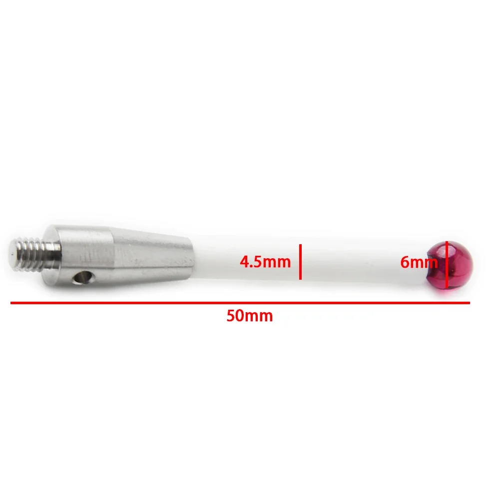 

CMM Machines Ceramic Rod 50mm Length Touch Probe Rubine 1pc 50mm length CMM A-5000-3709 Metalworking Inspection