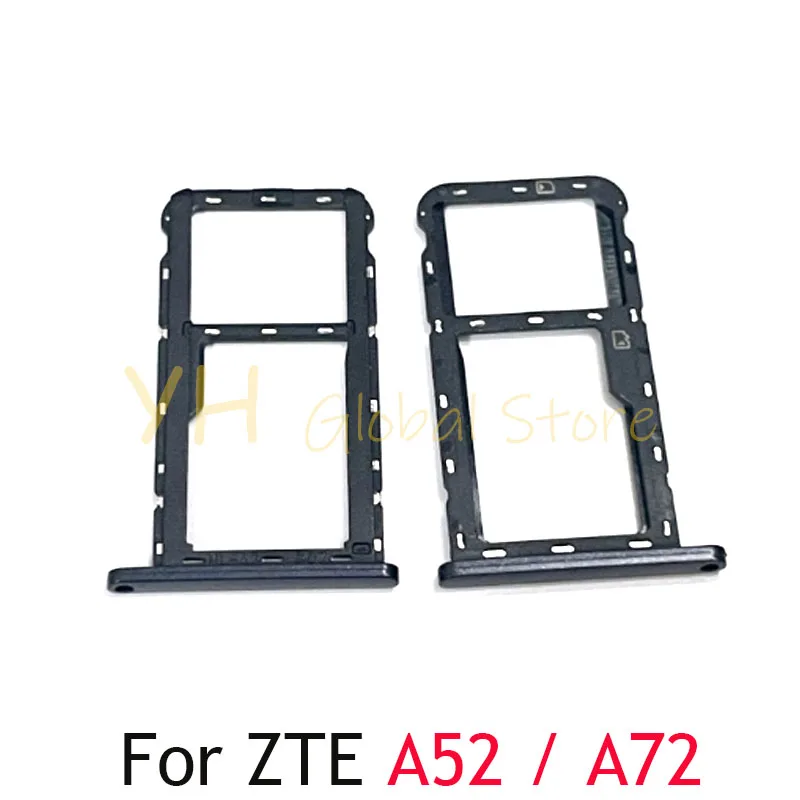 Sim Card Slot Tray Holder para ZTE Blade, Peças de reparo, A34, A52, A54, A72