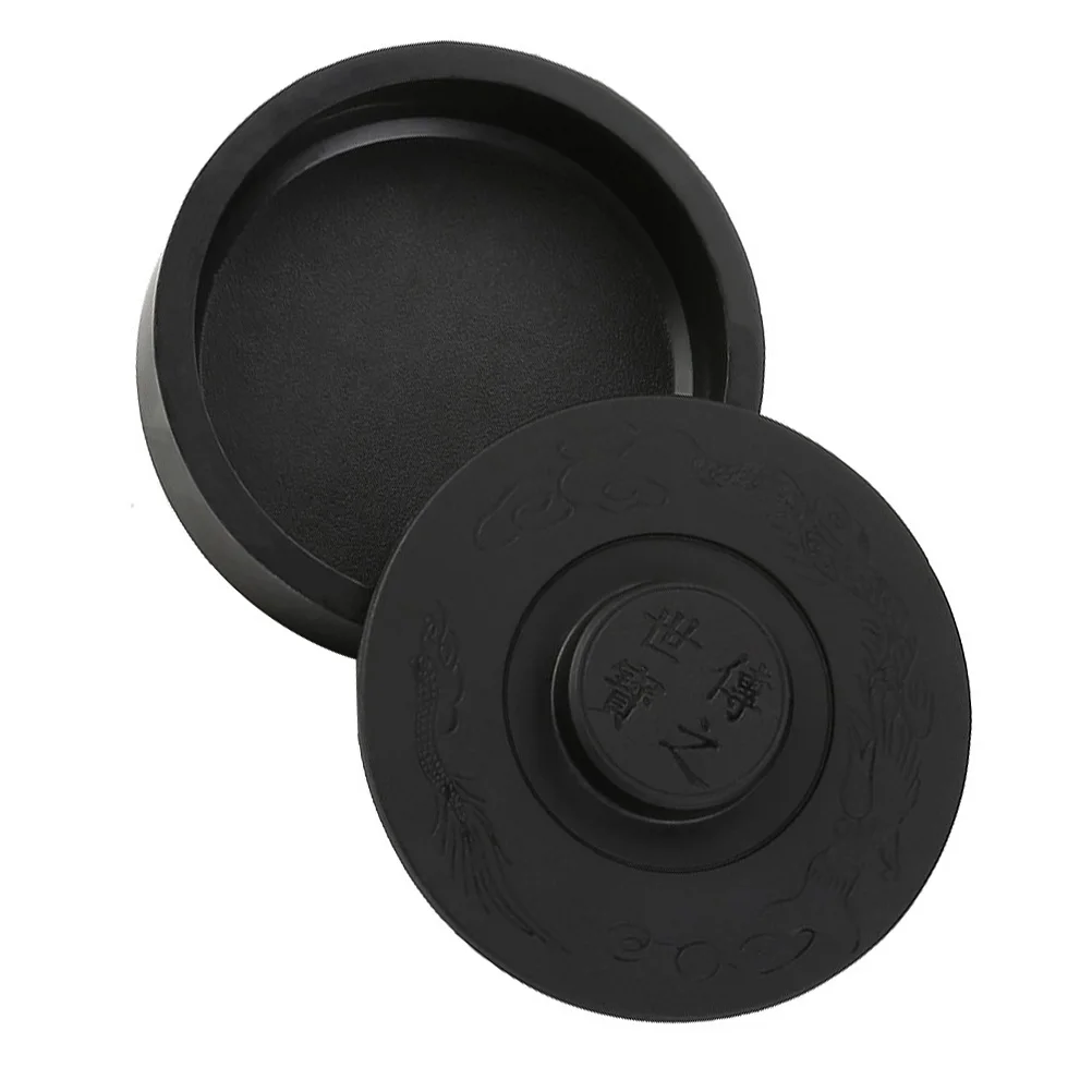 

Four Treasures of Inkstone Study Chinese Calligraphy Traditional Aldult with Pattern Stick Stones Imitation Lid