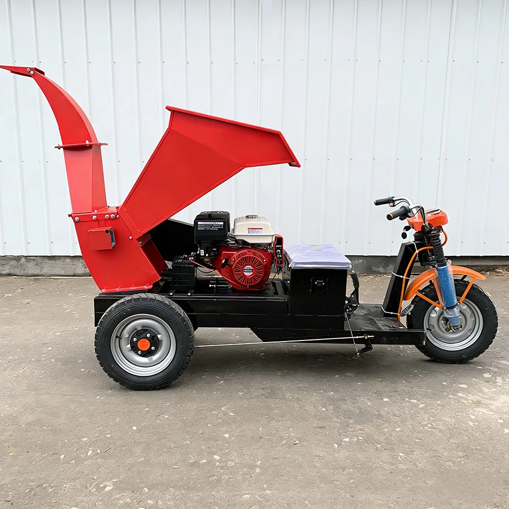 Three-wheel Wood Branch Crusher Mobile Version of Forestry Machinery Three-wheel Mobile Forestry Branch Crusher
