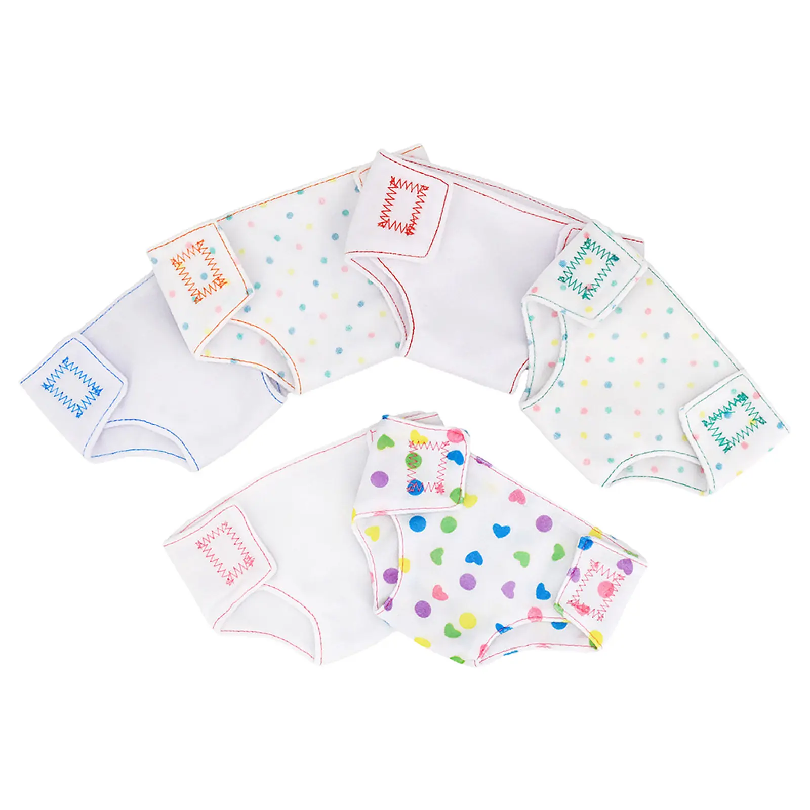 

Diapers Accessories 6Pcs Mini Changing Pants for 18 Inch Baby Nappies Dollhouse Playset Girls Pretend Toys