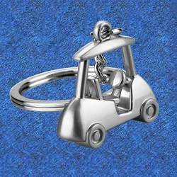 Golf Cart Keychain Pendant Metal I Love Golf Key Chain Keyring Golf Clubs Gift