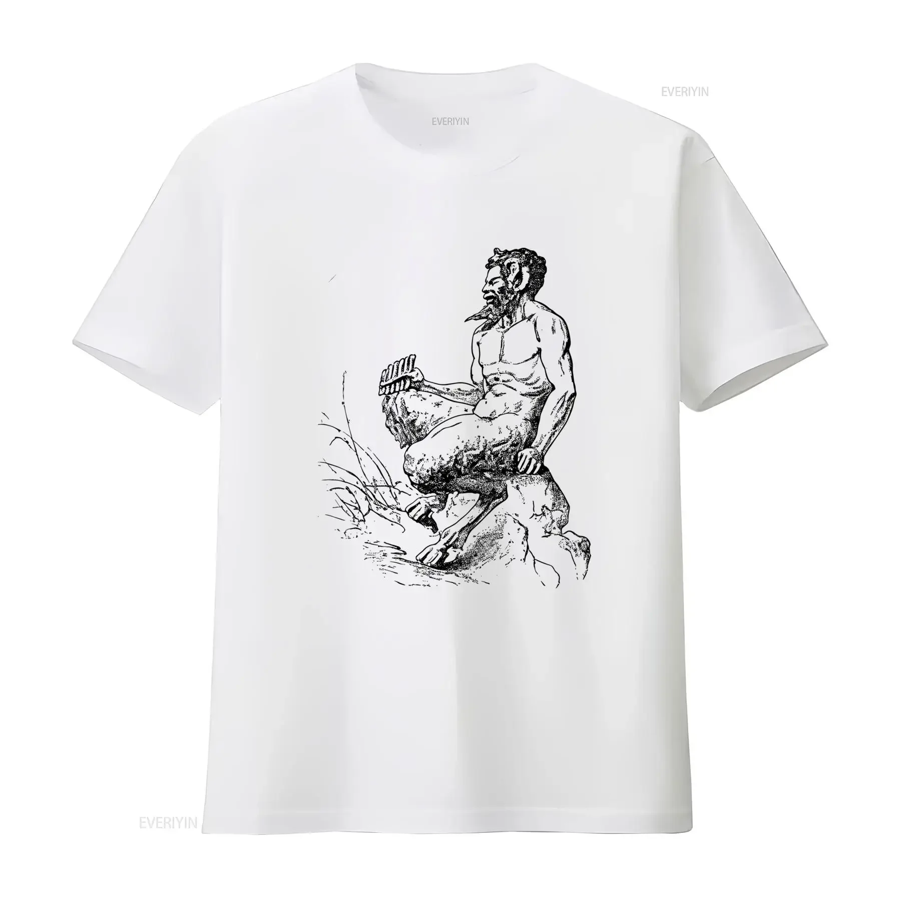 Greek God Pan T Shirt Vintage Art of Esoteric Pagan Deity Magical Mythical Demon Design vintage Washed Stretched streetwear