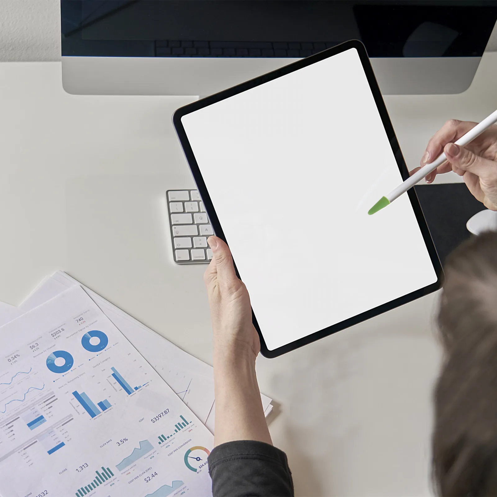 

40pcs Pen Nib Covers Silicone Stylus Protective Caps For Pencil 1/2 Anti-Slip Mute Writing Durable Tip Sleeve