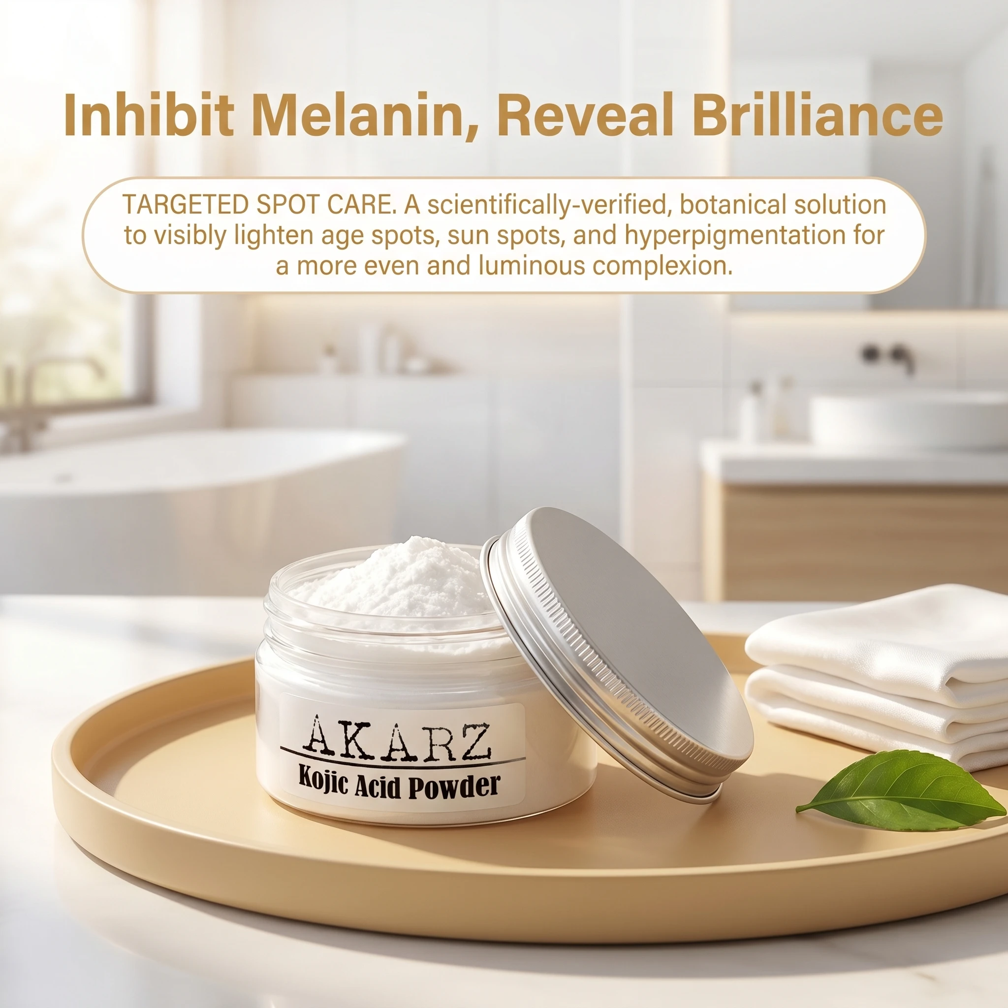 Pure 99.9% Kojic Acid Face cream serum AKARZ Derivatives Inhibiting Melanin Double whitening cream Stability