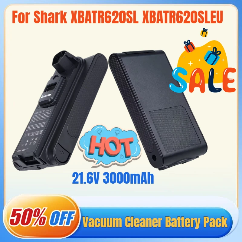 

21,6 В XBATR620SL XBATR620SLEU Сменный литий-ионный аккумулятор для пылесосов Shark Stratos IZ562H IZ540H UZ565H LZ500 3000 мАч