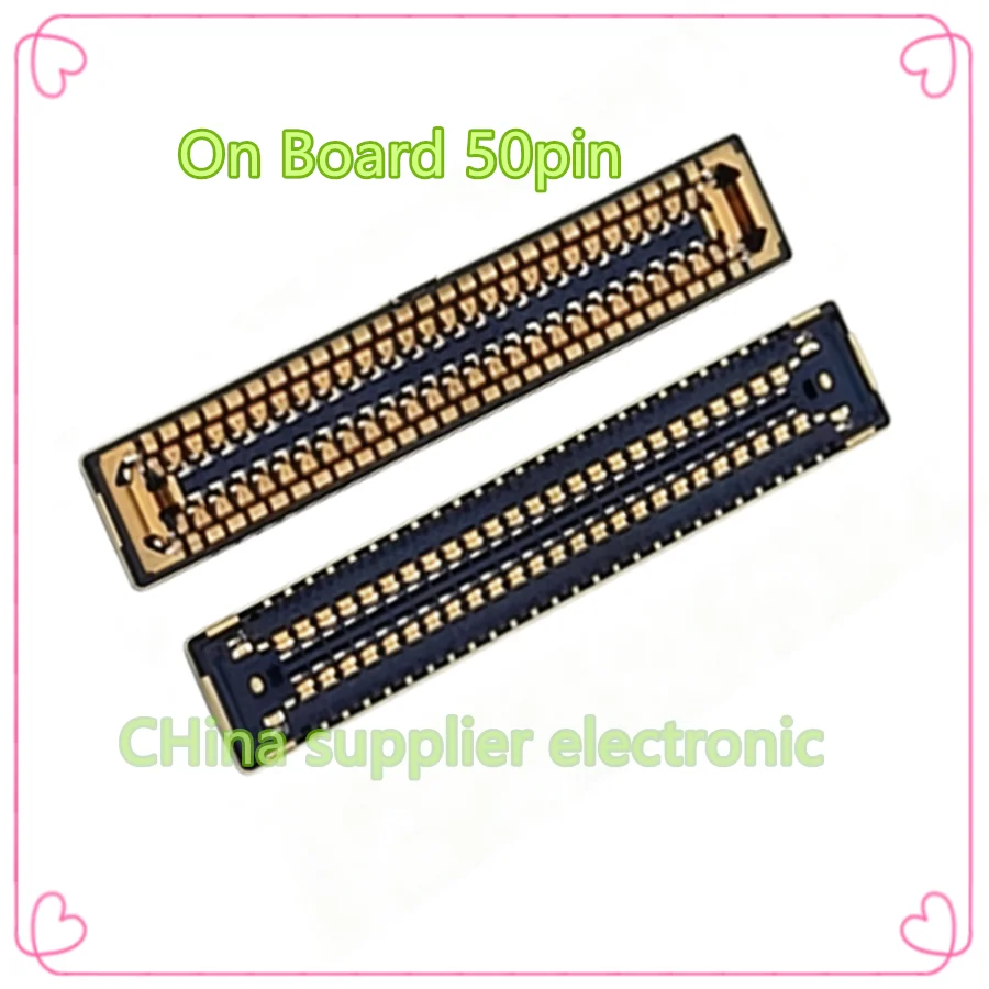 for OPPO A55 A56 Mobile phone tail socket motherboard cable connection buckle FPC connector 50pins Battery Holder