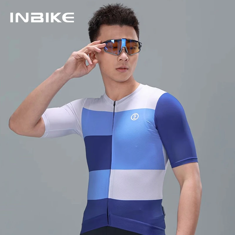 INBIKE Cycling Jersey Spring Summer Men's Short Sleeves Breathable Quick-drying Moisture Wicking MTB Road Bike Top