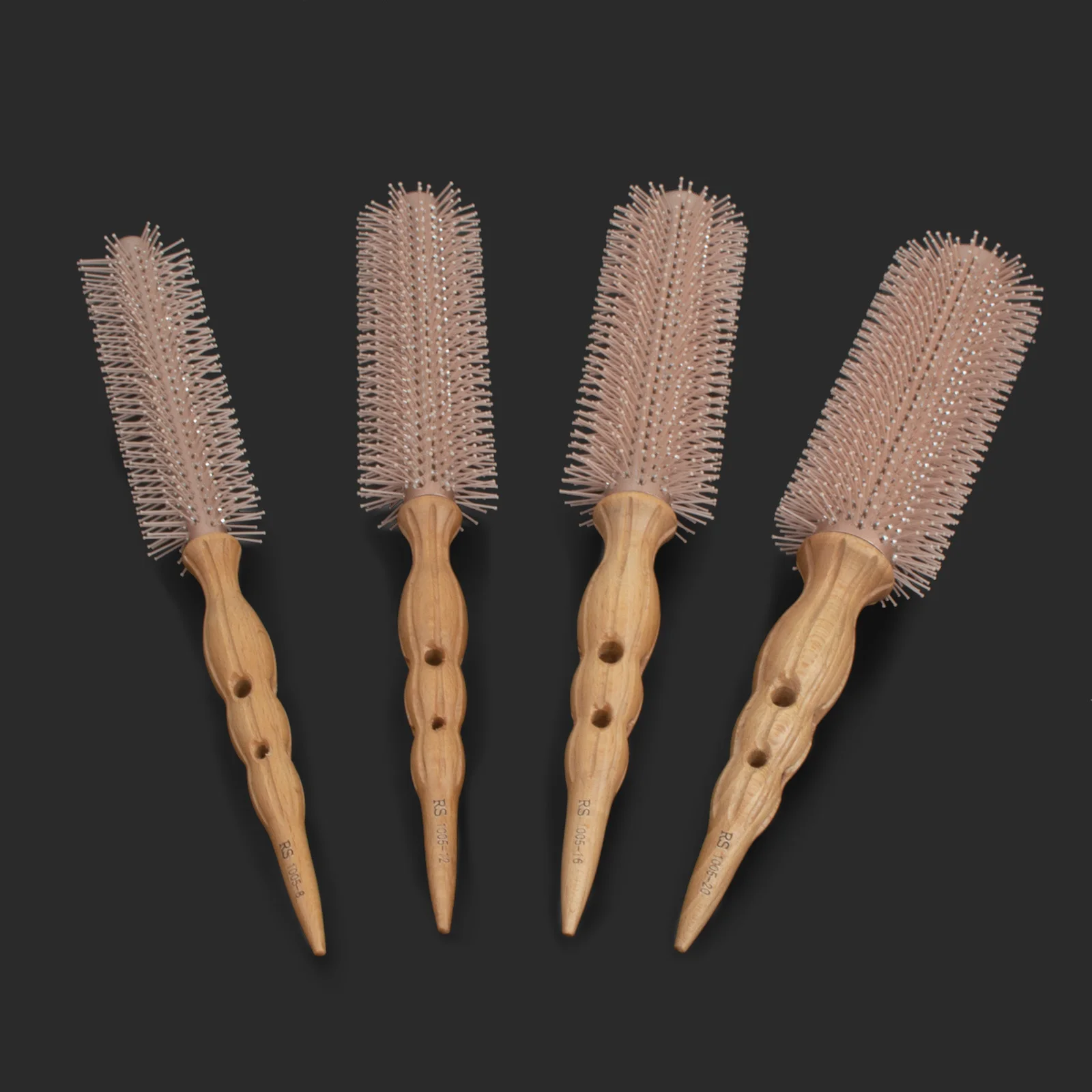 Nuovo tipo strumenti per lo Styling del salone tubo di alluminio in legno di faggio pettine per capelli rotondo pettine per capelli arricciacapelli per parrucchieri pettini per le donne barbiere