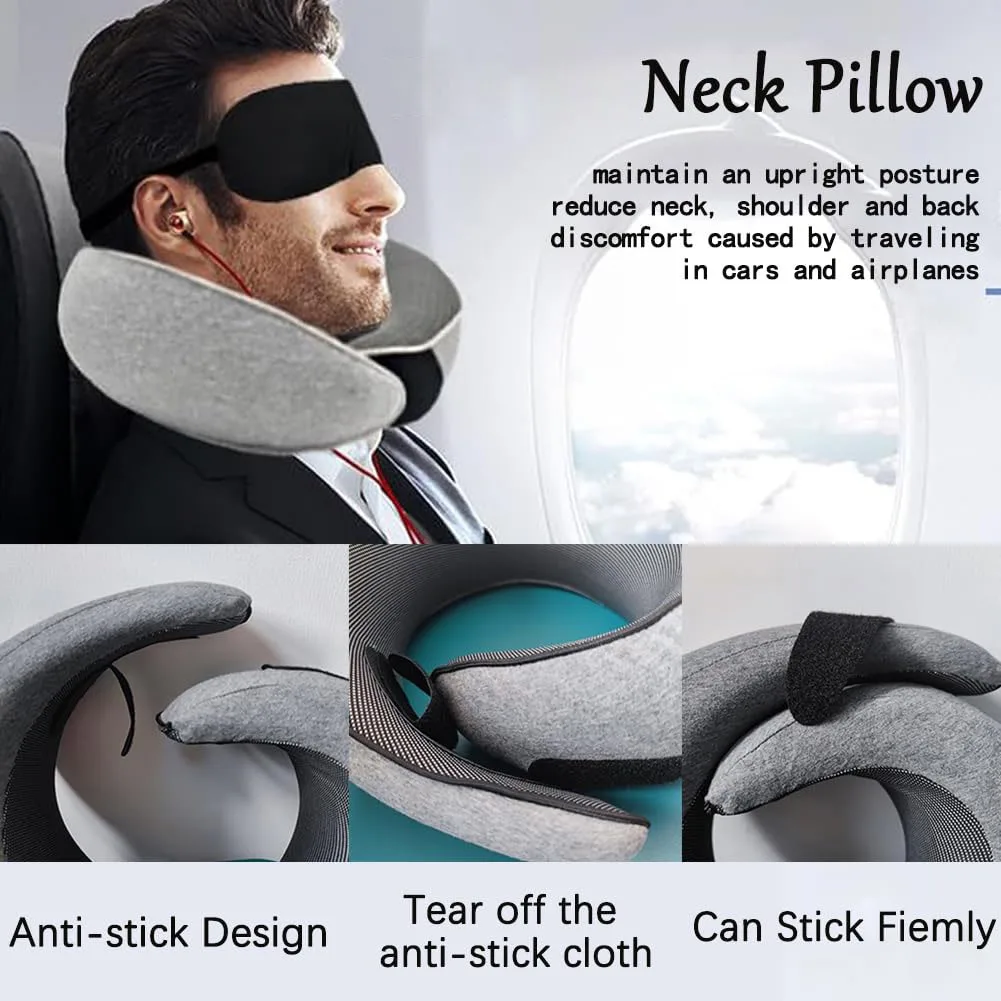 Memory Foam Neck Pillow Cervical Vertebra Travel Portable Noon Break Aircraft U Type Of Pillow Sleep Camping Pillow Carry Bag