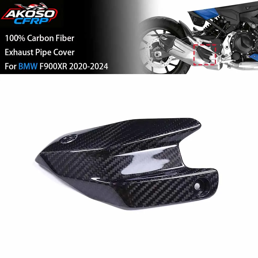 

Motorcycle Heat Shield Guard Fairing For BMW F900XR 2020-2024 100% Pure 3K Carbon Fiber Exhaust Pipe Cover Protector Accessories
