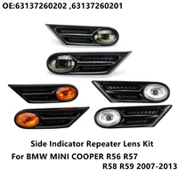 Par de luces LED de posición lateral, lámpara intermitente de señal de giro para BMW MINI COOPER R56 R57 luces indicadoras de repetidor lateral 63137260202