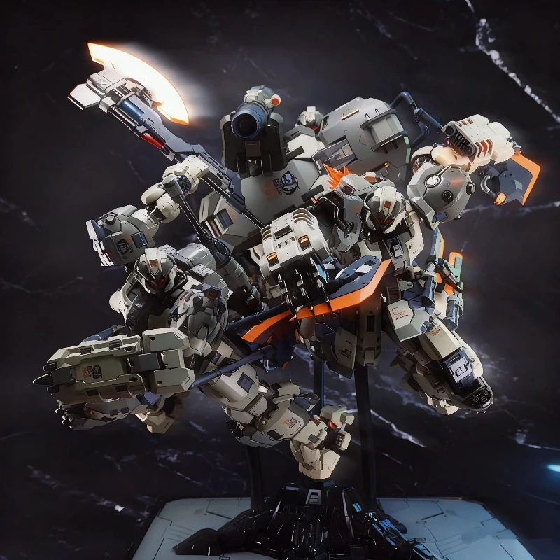 MOSHOW 1/100 الثعلب كلب الصيد II 20 سنتيمتر جزار نوع 2 عمل أرقام العسكرية على غرار روبوت لعبة مجسمة مع قاعدة عرض مكتب ديكو الصبي هدية #2