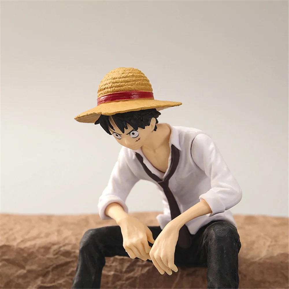 13Cm Anime Een Stuk Monkey D. Luffy Strohoed Pvc Action Figure Collectible Pop Beeldje Model Speelgoed Kinderen Geschenken