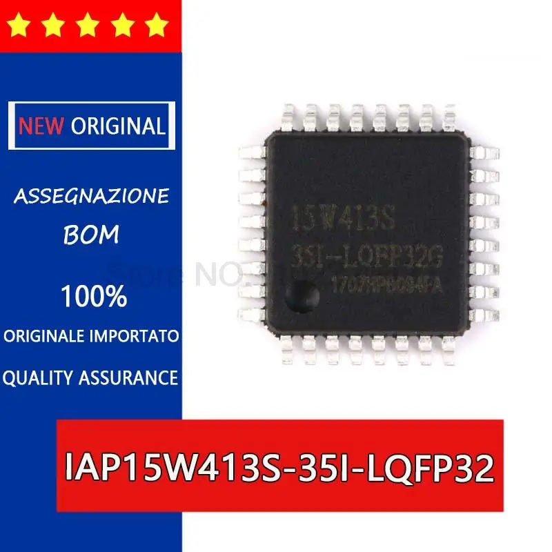 STC iAP15W413S- New and original Single chip microcomputer chip iAP15W413S-35I-LQFP32 Single chip microcomputer integrated circu