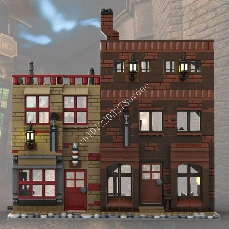 

959 PCS Medieval Dark Alley Shop Building Blocks Modular Street Scene Architecture Assembly Man Gift For Adults Home Decoration