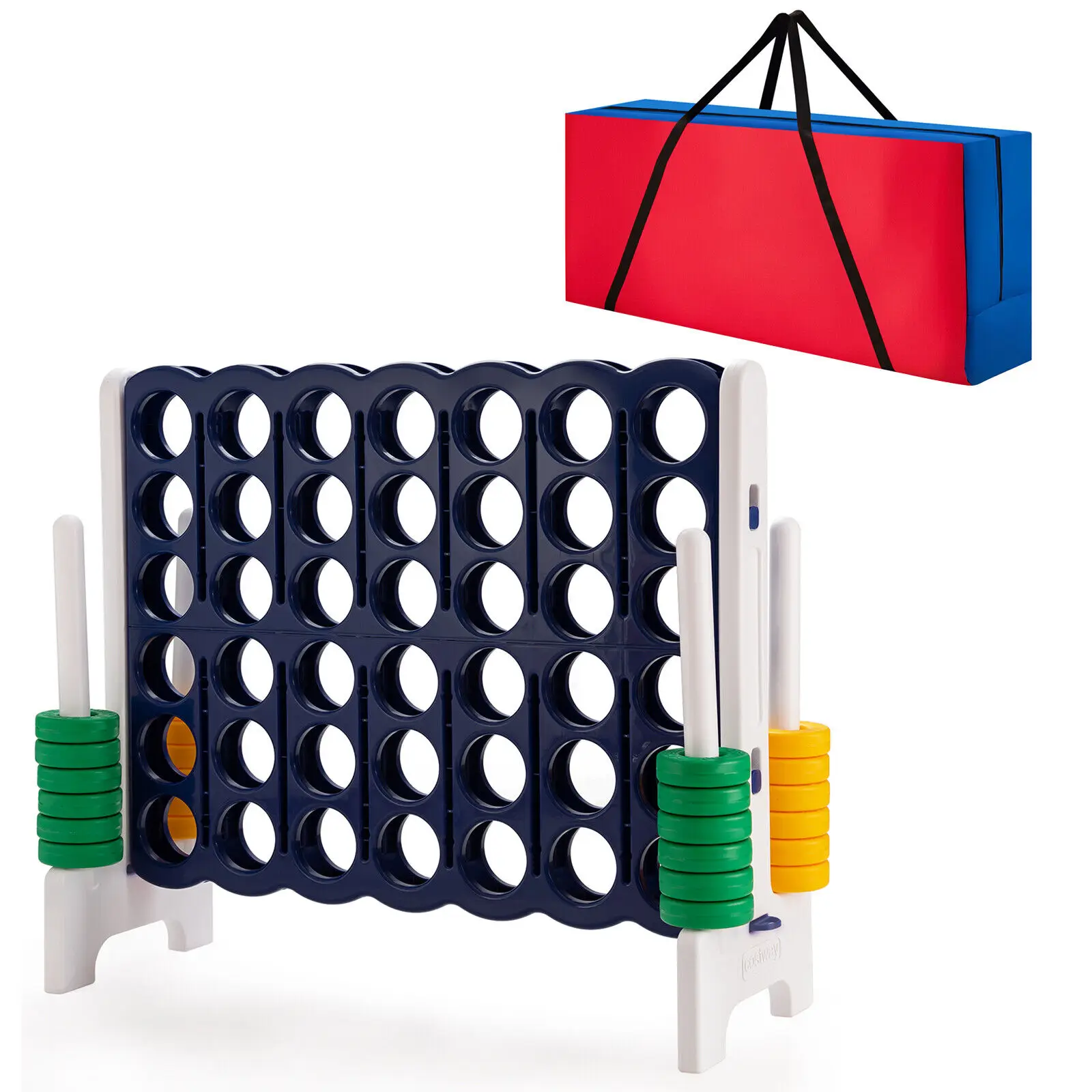 Costway Giant 4-In-A-Row 4-to-Score Game W/Bag Indoor Outdoor Party Family Connect Game