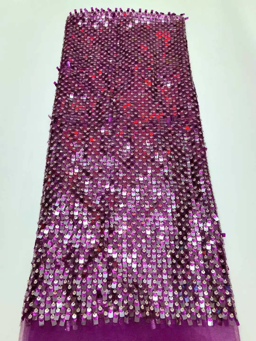 

African Tulle Lace Fabric 5 Yards High Quality Nigerian Sequins Lace Fabric For Sew Wedding Dress Women Diy Cloth