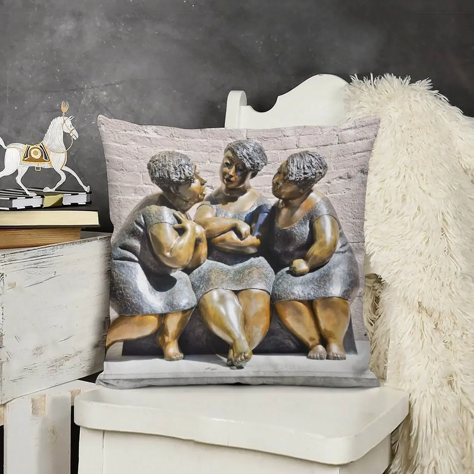 

Les chuchoterses' by Rose-Aimee Belanger Throw Pillow Pillowcases For Pillows New year Cushion Child Sofa Cushion pillow