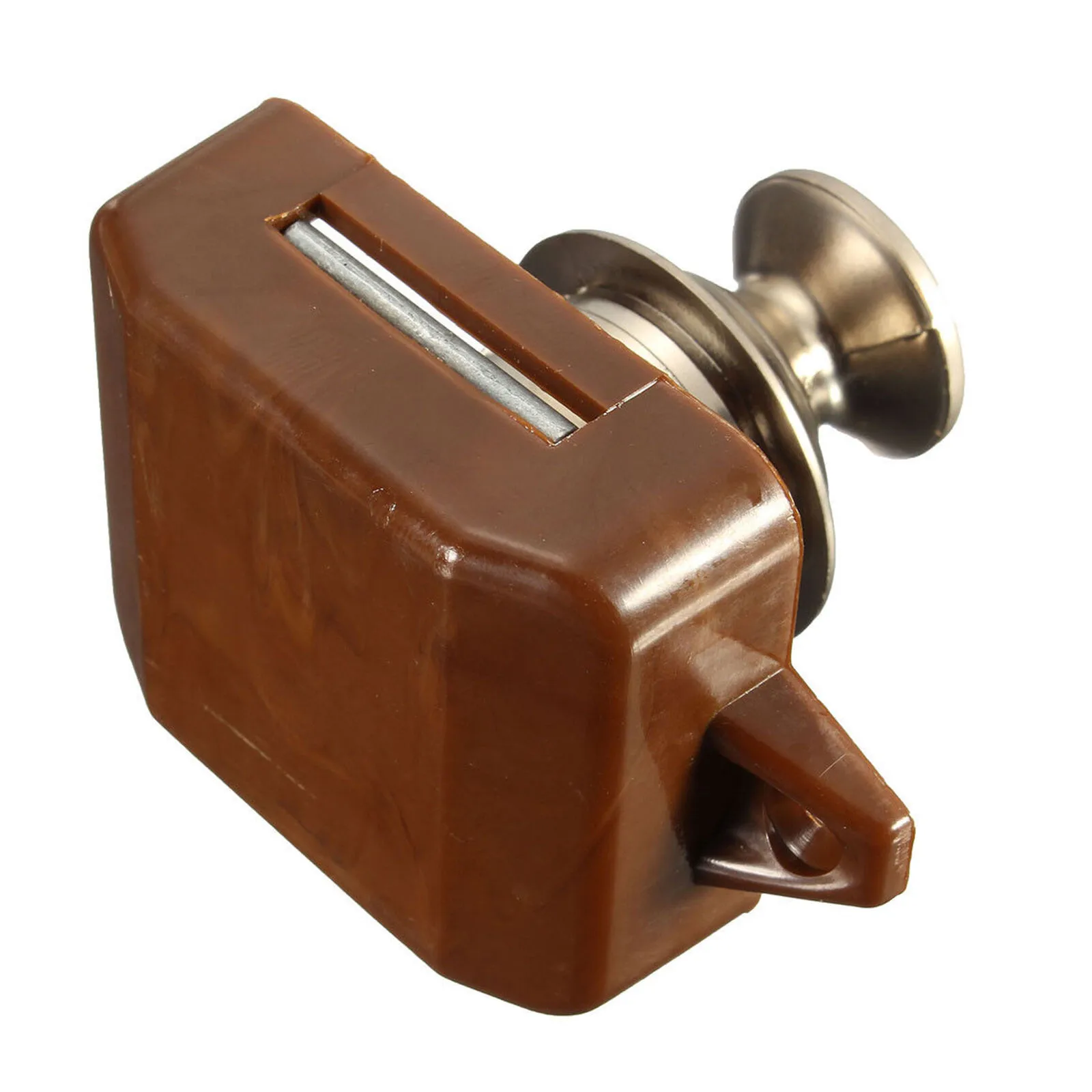 1PC Catch Lock Push Button Cabinet Caravan Cupboard Furniture Latch Knob P02-PN Color Elegant High Quality New